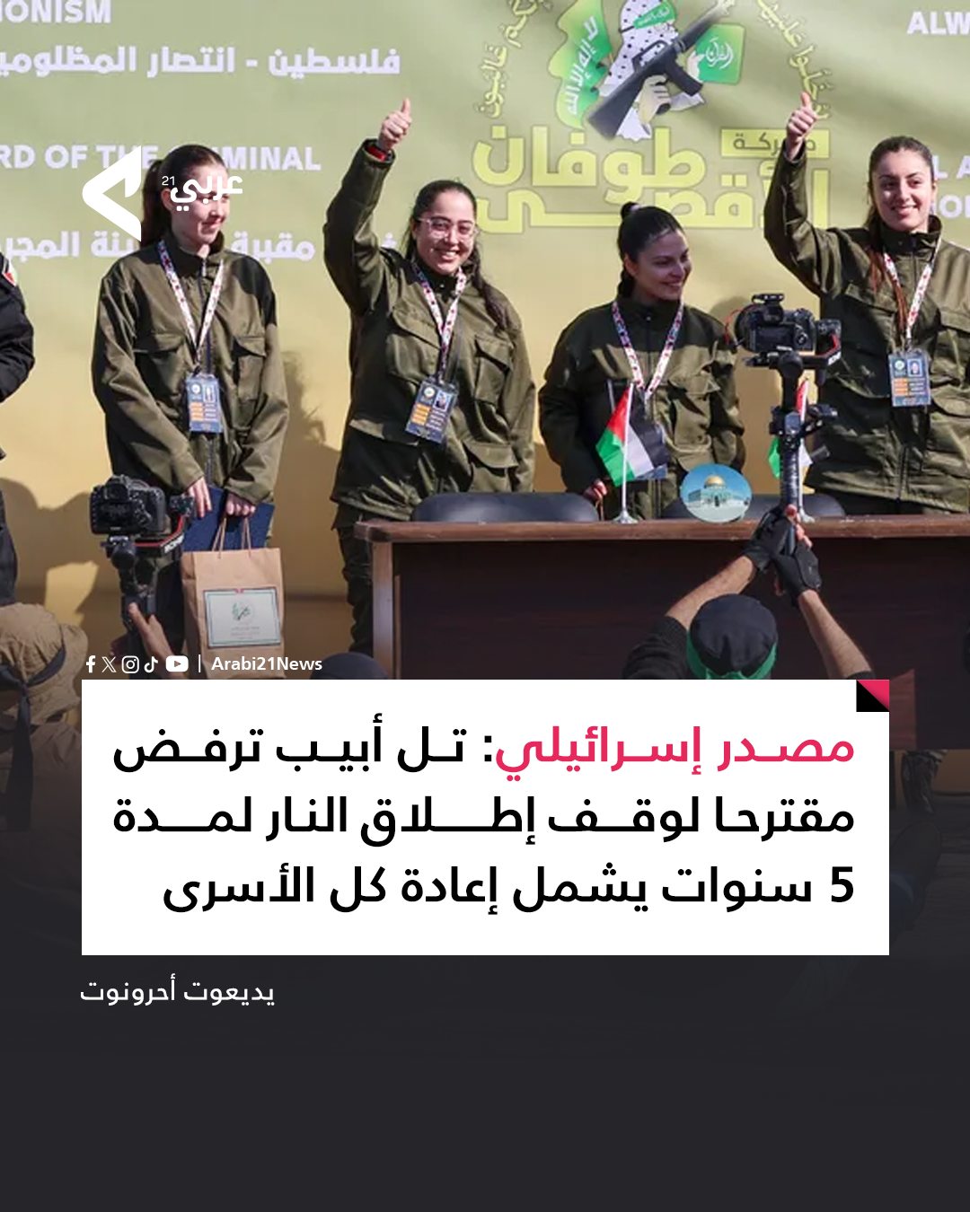📍 صحيفة يديعوت أحرونوت العبرية نقلا عن... - Arabi21 - عربي21 | Facebook
