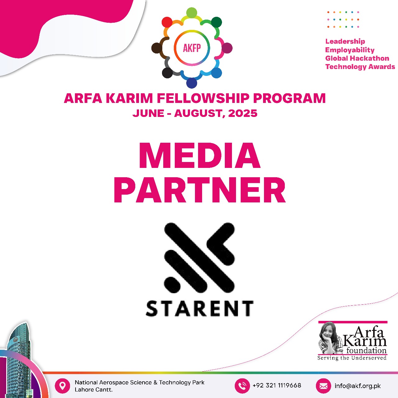 Arfa - STARENT X Arfa Karim Fellowship Program We are thrilled to ...