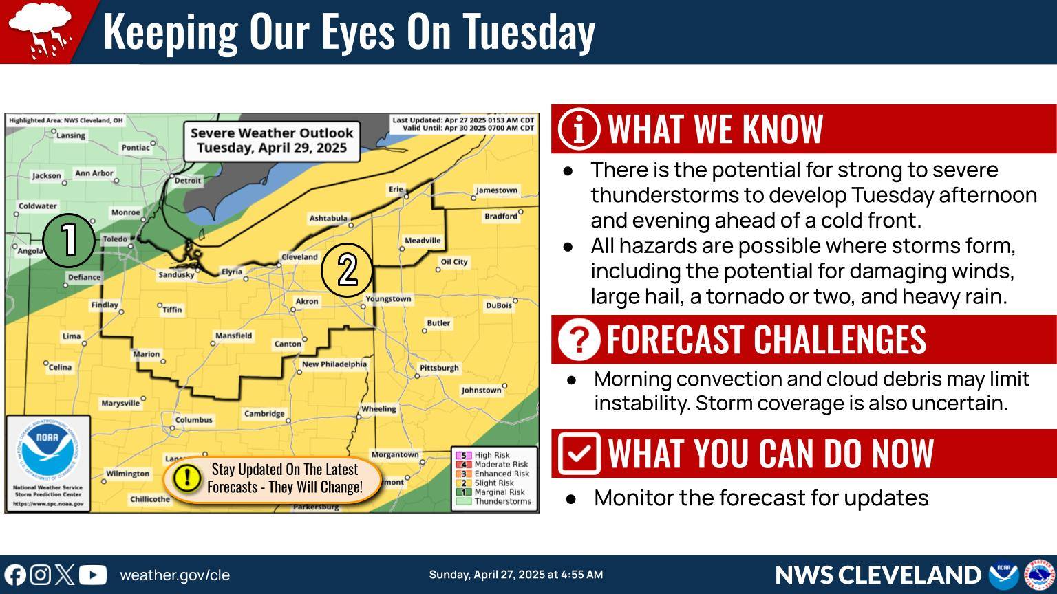 US - ⚠️ ⛈️There is the potential for strong to severe storms to develop ...