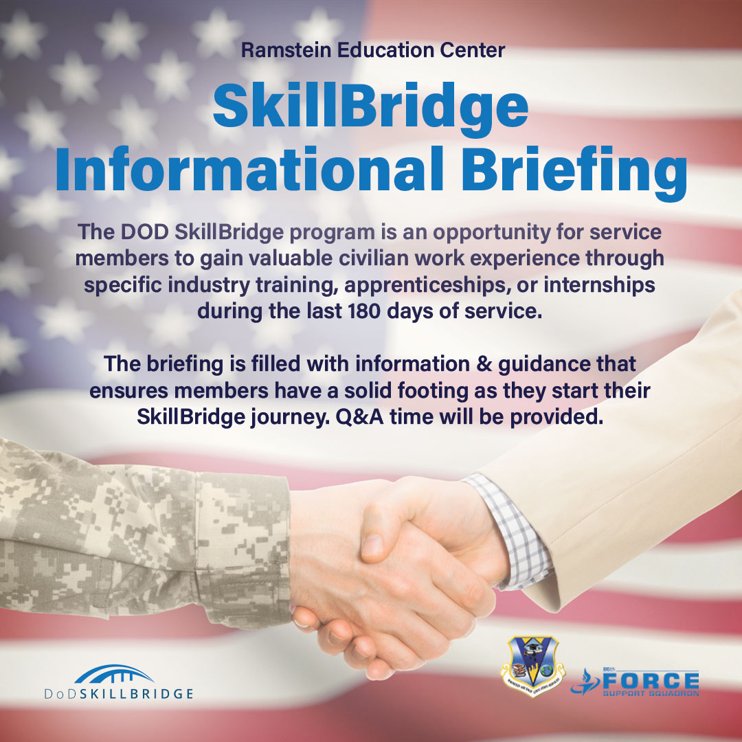 🥳Our popular SkillBridge... - Ramstein Education Center | Facebook