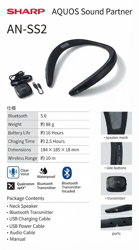 No.79】SHARP AQUOS SOUND PARTNER AN-SS2 SHARP AQUOS Sound Partner