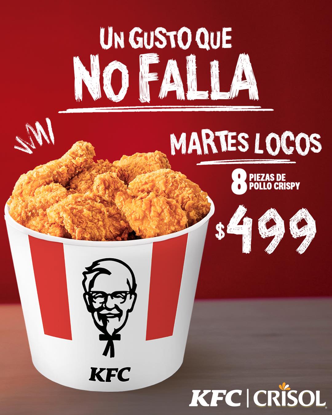 KFC - La locura se apodera de ti con Martes Locos 🍗 8... | Facebook