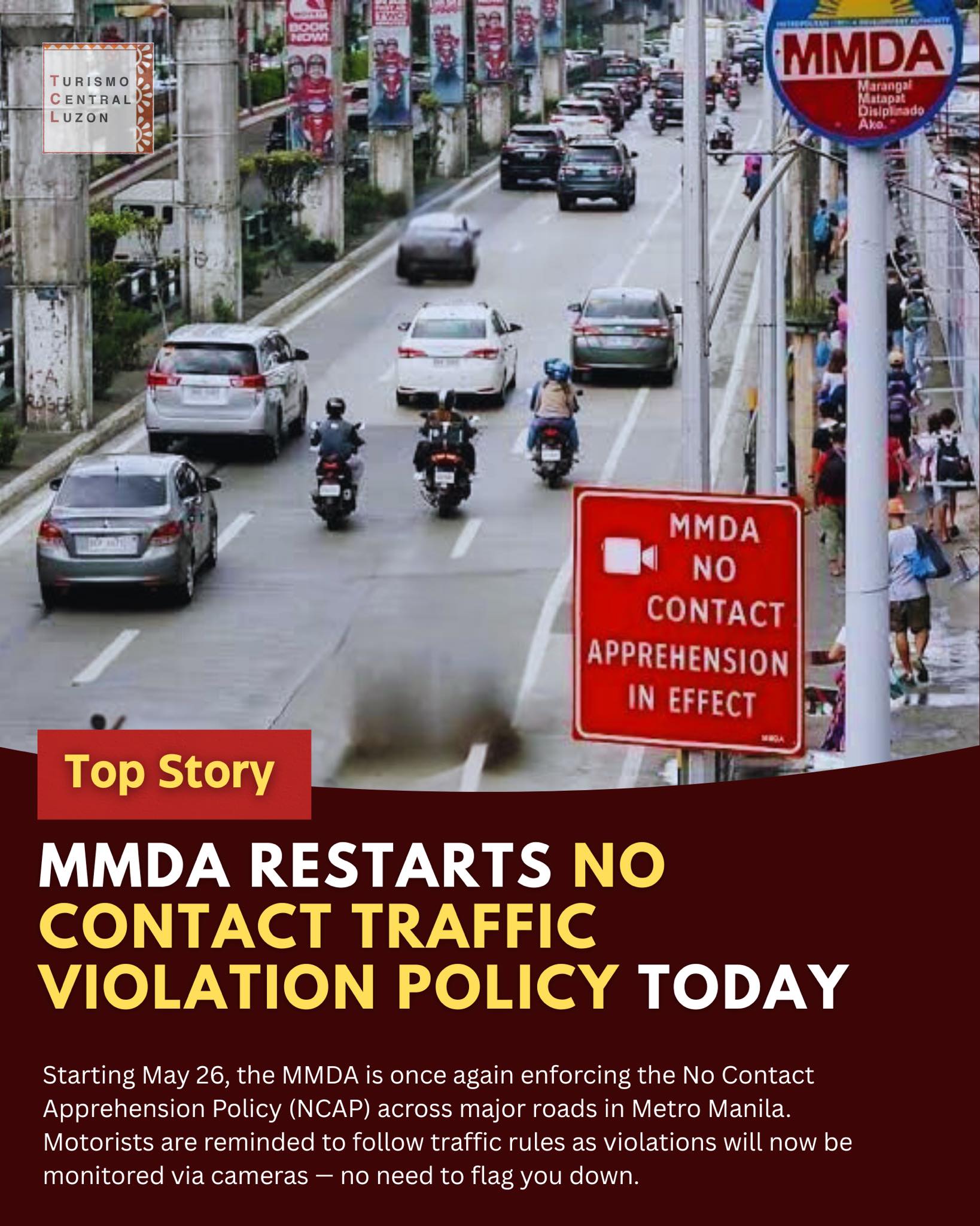 LOOK: MMDA RESTARTS NO CONTACT... - Turismo Central Luzon | Facebook