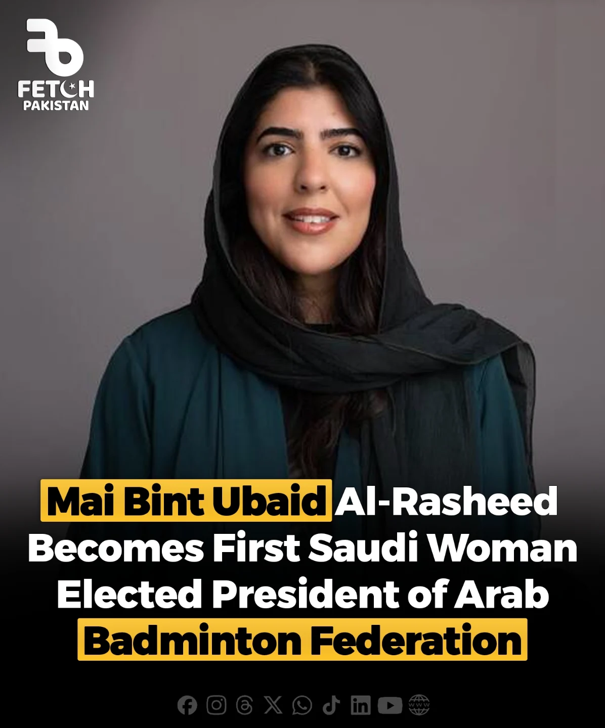 Fetch - Mai Bint Ubaid Al-Rasheed has become the first Saudi woman ...