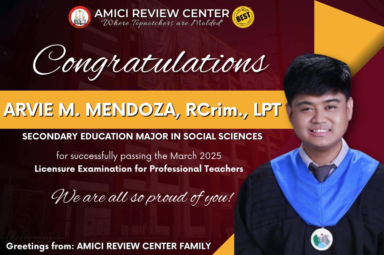 Amici - Congratulations to our ARC’s National Topnotcher and National ...