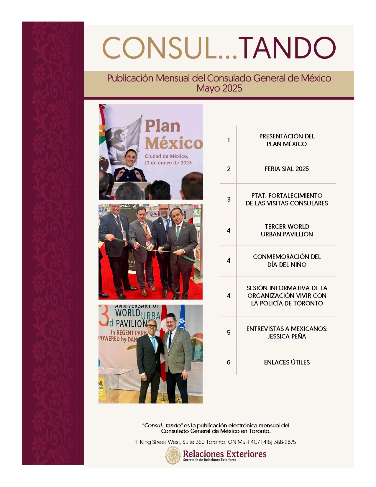 Consulado - La edición de mayo de 2025 del boletín 