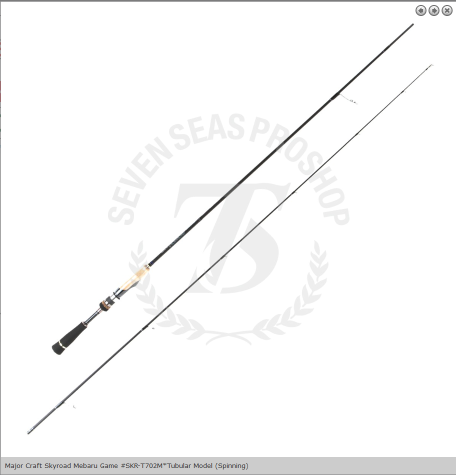 Major Craft Skyroad Mebaru Game #SKR-T702M*Tubular Model (Spinning