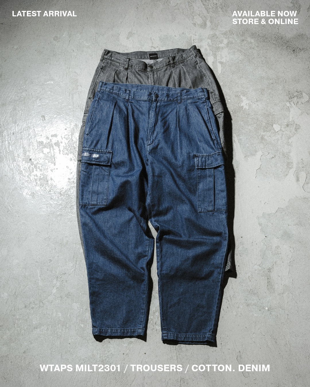 WTAPS MILT2301 / TROUSERS / COTTON. DENIM現貨發售⚡ . Code