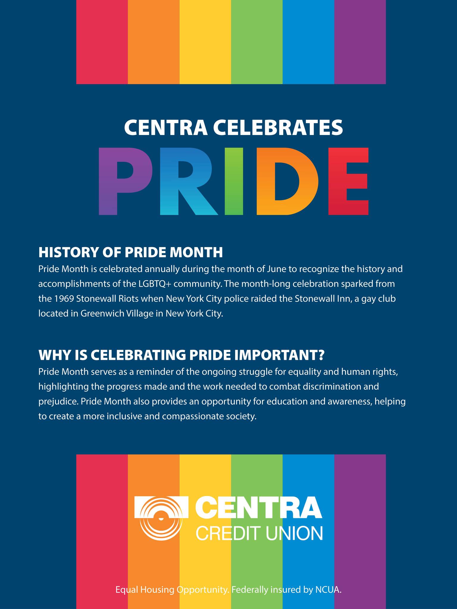 Happy #PrideMonth! At Centra, we... - Centra Credit Union | Facebook