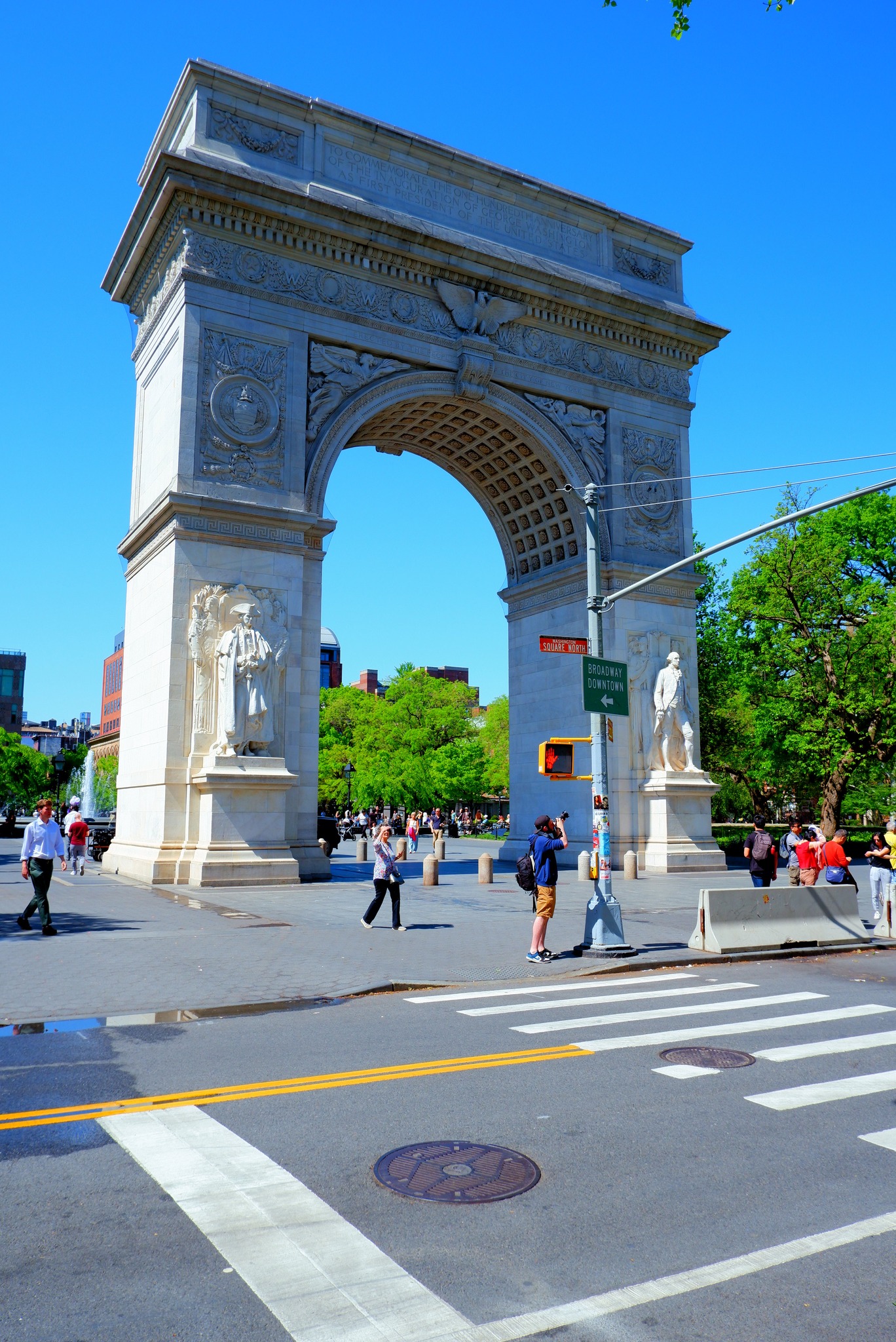 The Washington Square Arch in Greenwich Village