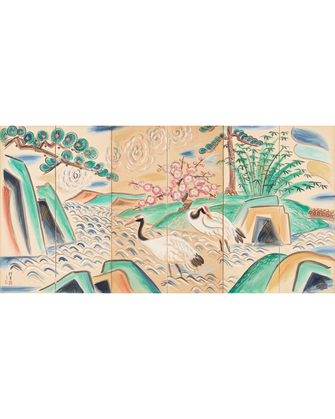 小出展 展示作品をご紹介🖼️】 小出楢󠄀重 《めでたき風景》 1926年