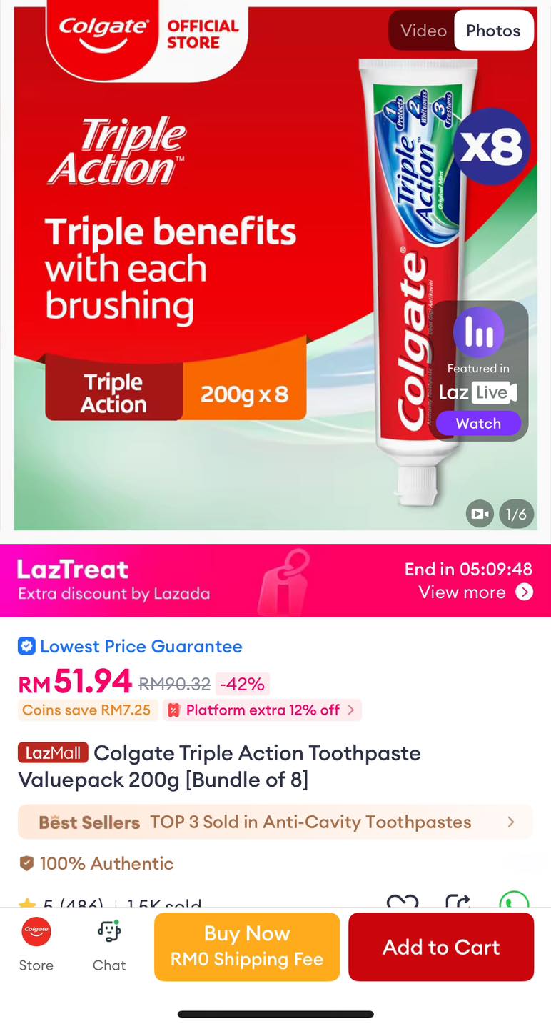 🦷 Colgate Triple Action... - Freebies Land Malaysia | Facebook