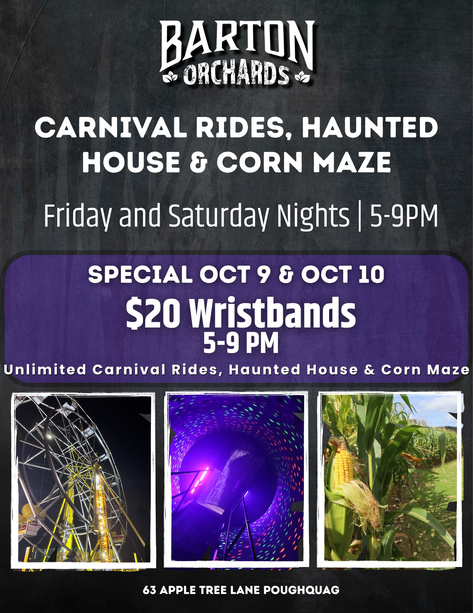 Carnival Rides, Haunted House & Corn Maze