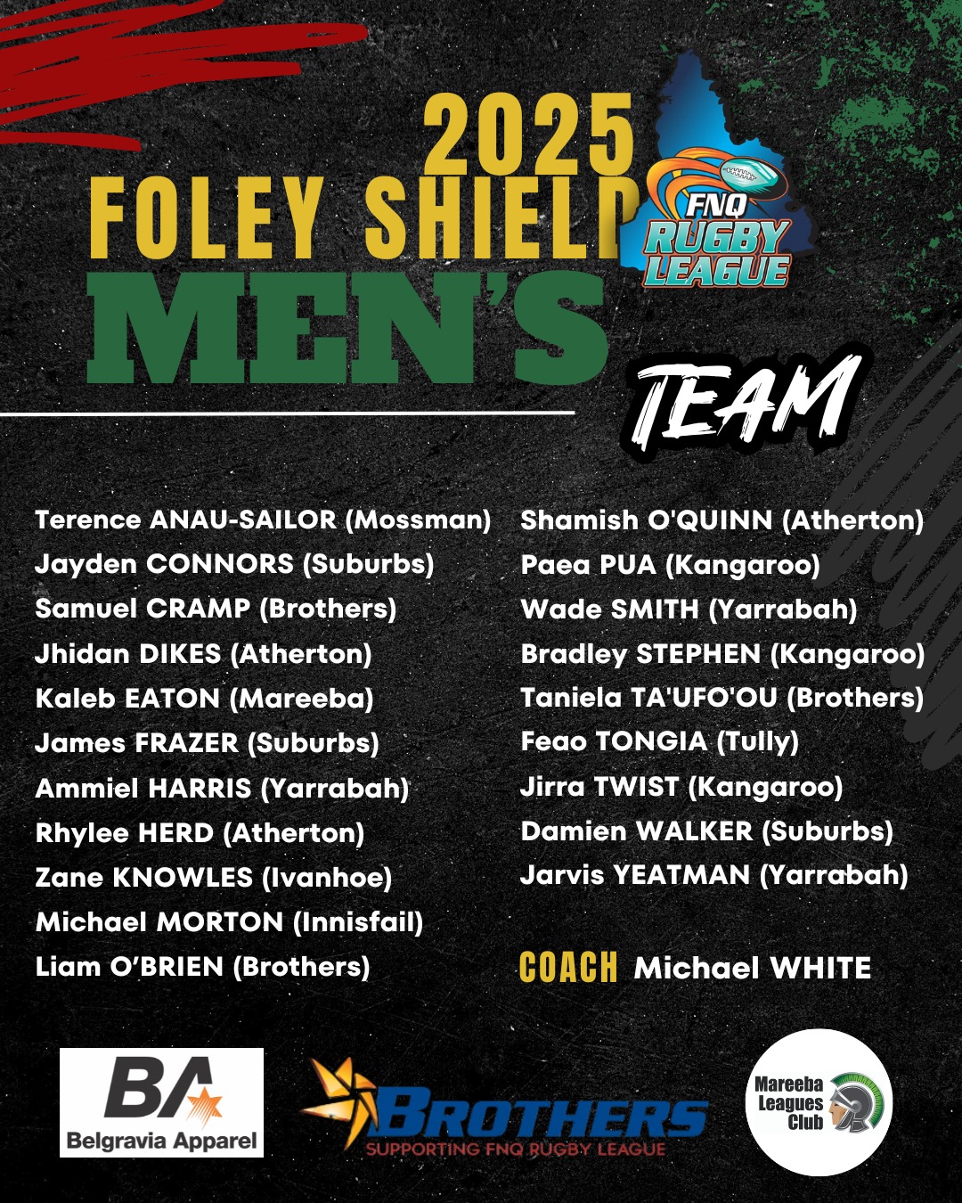 FNQRL is thrilled to announce the FINAL... - FNQ Rugby League | Facebook