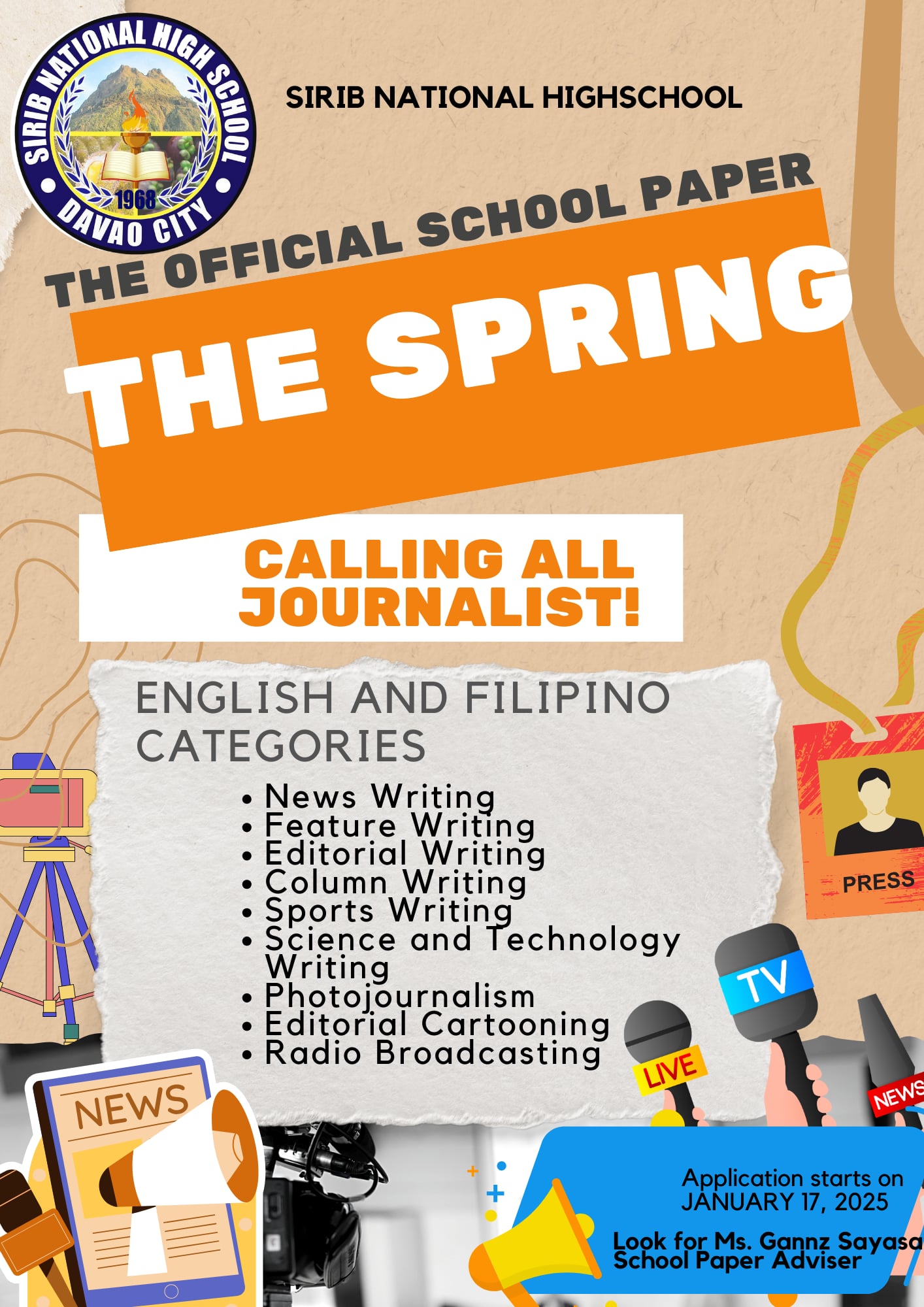Sirib - 📢 Calling all aspiring Sirib NHS Student Journalists! 📝 📅 ...