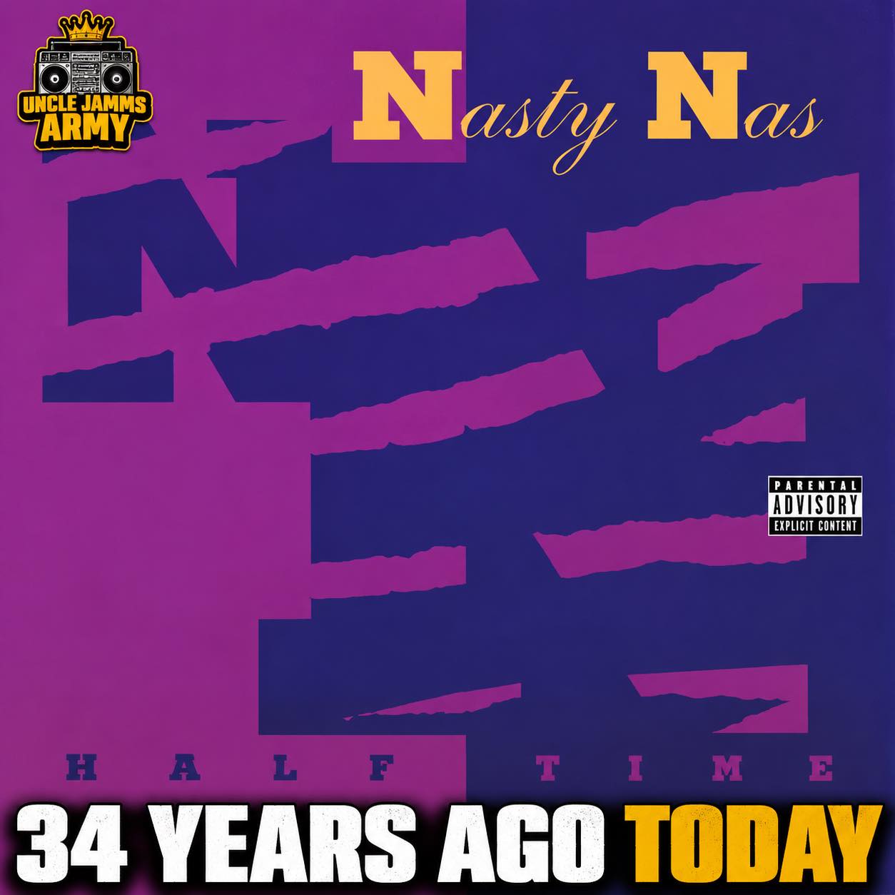 34 years ago today, Nas released his debut single “Halftime