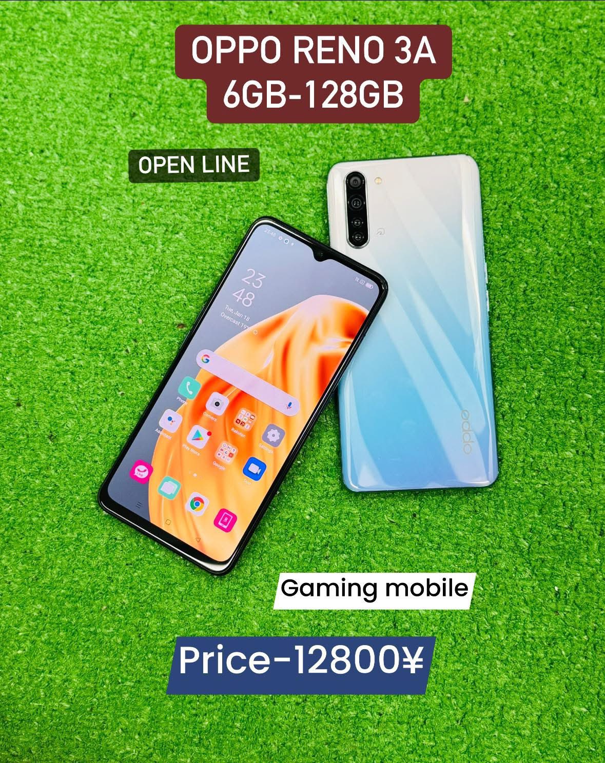新品未開封品】OPPO Reno3A 6GB/128GB Oppo Reno 3Aホワイト6.6型 6GB