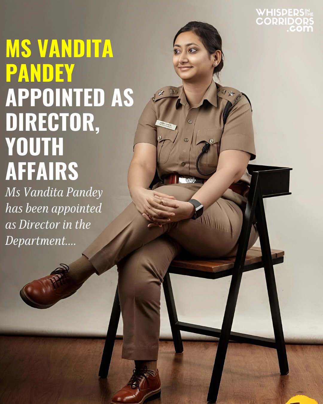 Whispers - Ms Vandita Pandey appointed as Director, Youth Affairs Ms ...