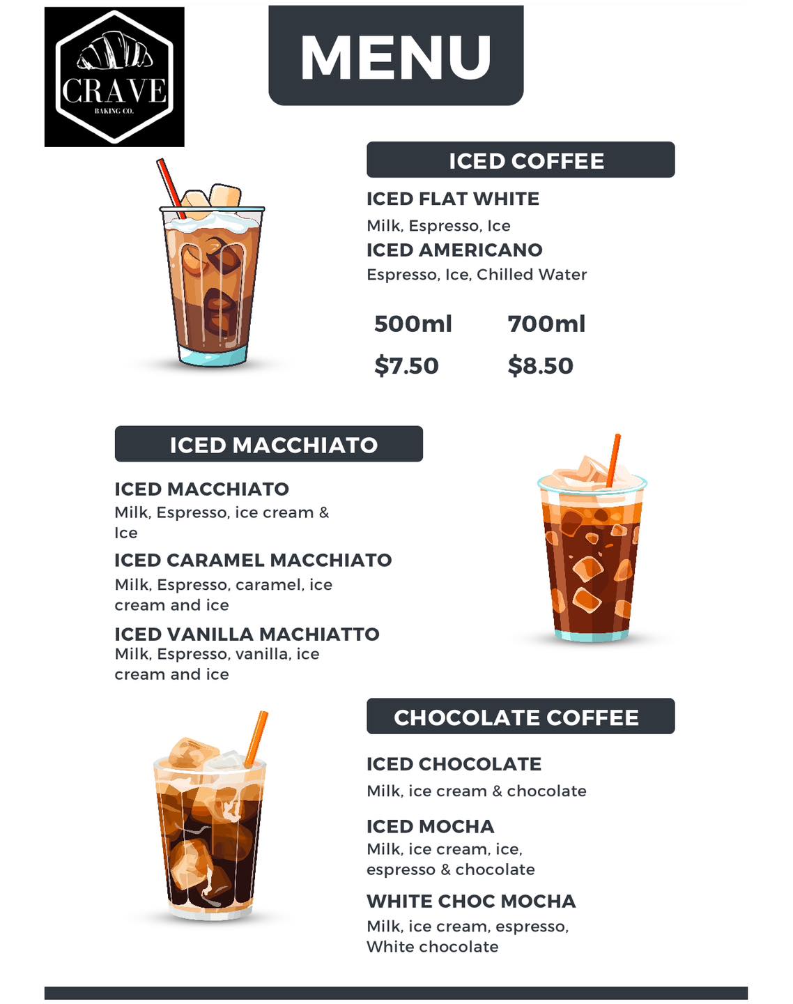 Crave - 🔥 BEAT THE HEAT WITH OUR NEW ICED COFFEE MENU 🔥 It’s sweltering ...