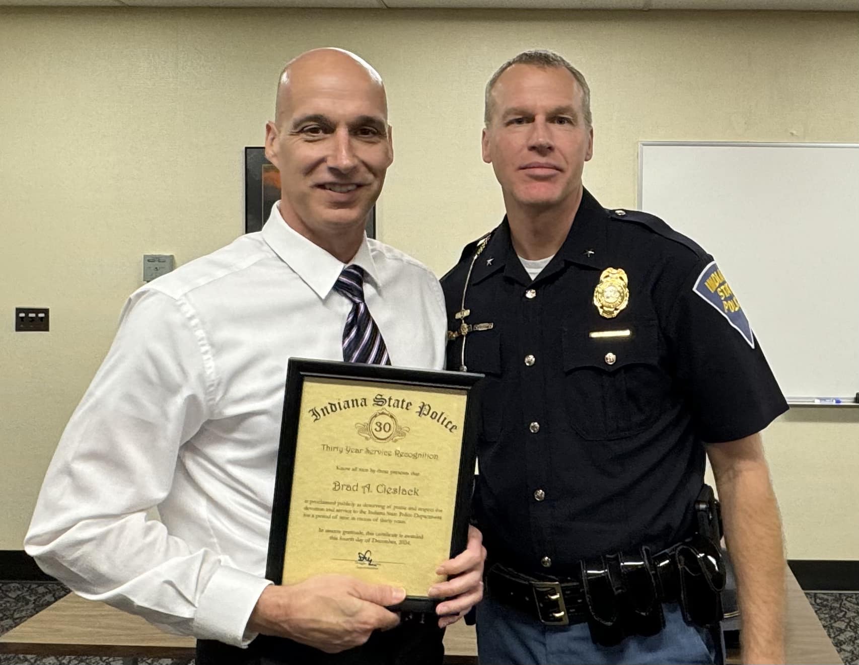 Sgt. - Earlier today, Superintendent Anthony Scott (R) presented Lt ...