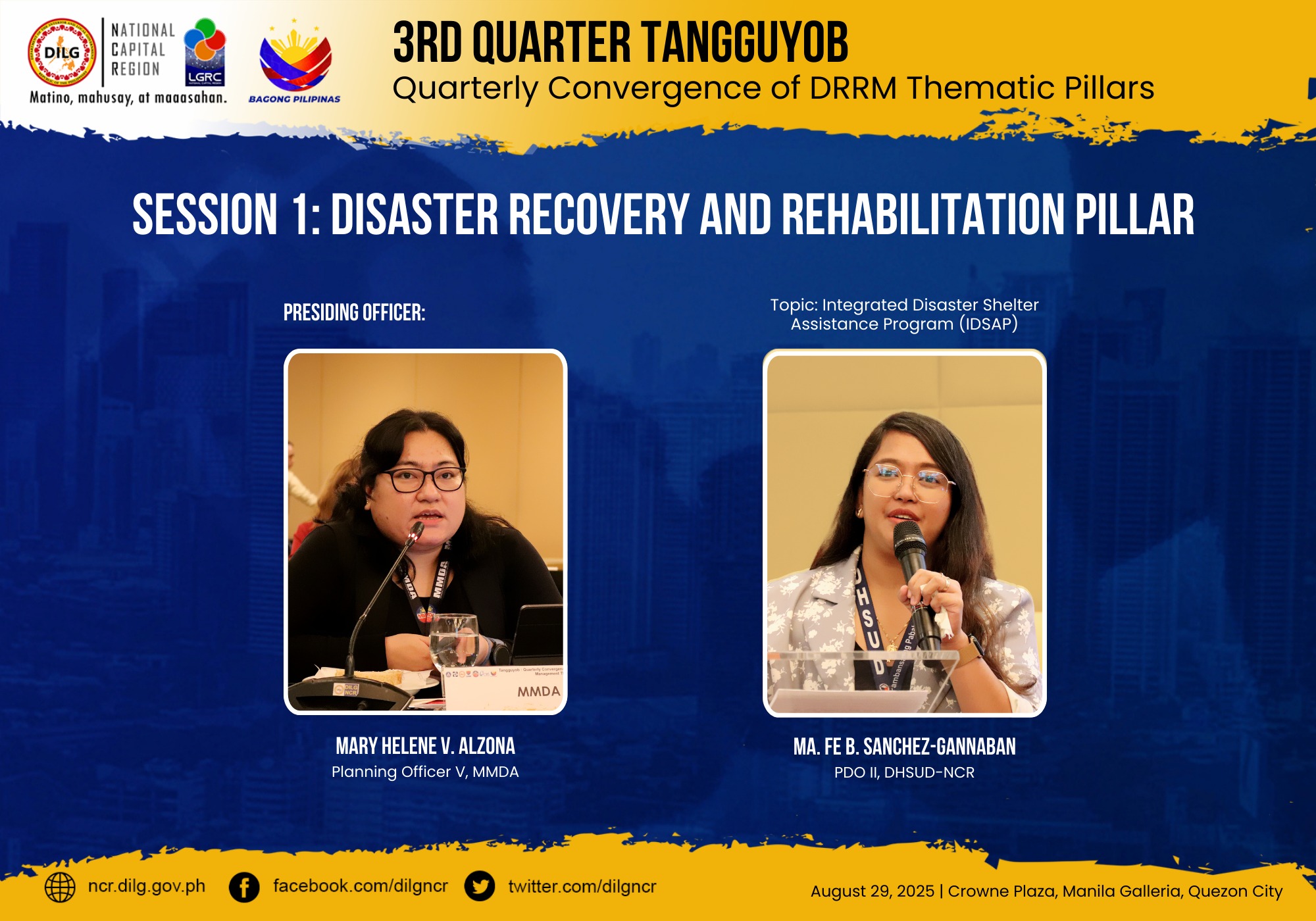 𝗔𝗧𝗠 | 𝗧𝗮𝗻𝗴𝗴𝘂𝘆𝗼𝗯 𝗖𝗼𝗻𝘃𝗲𝗿𝗴𝗲𝗻𝗰𝗲... - DILG National Capital Region | Facebook