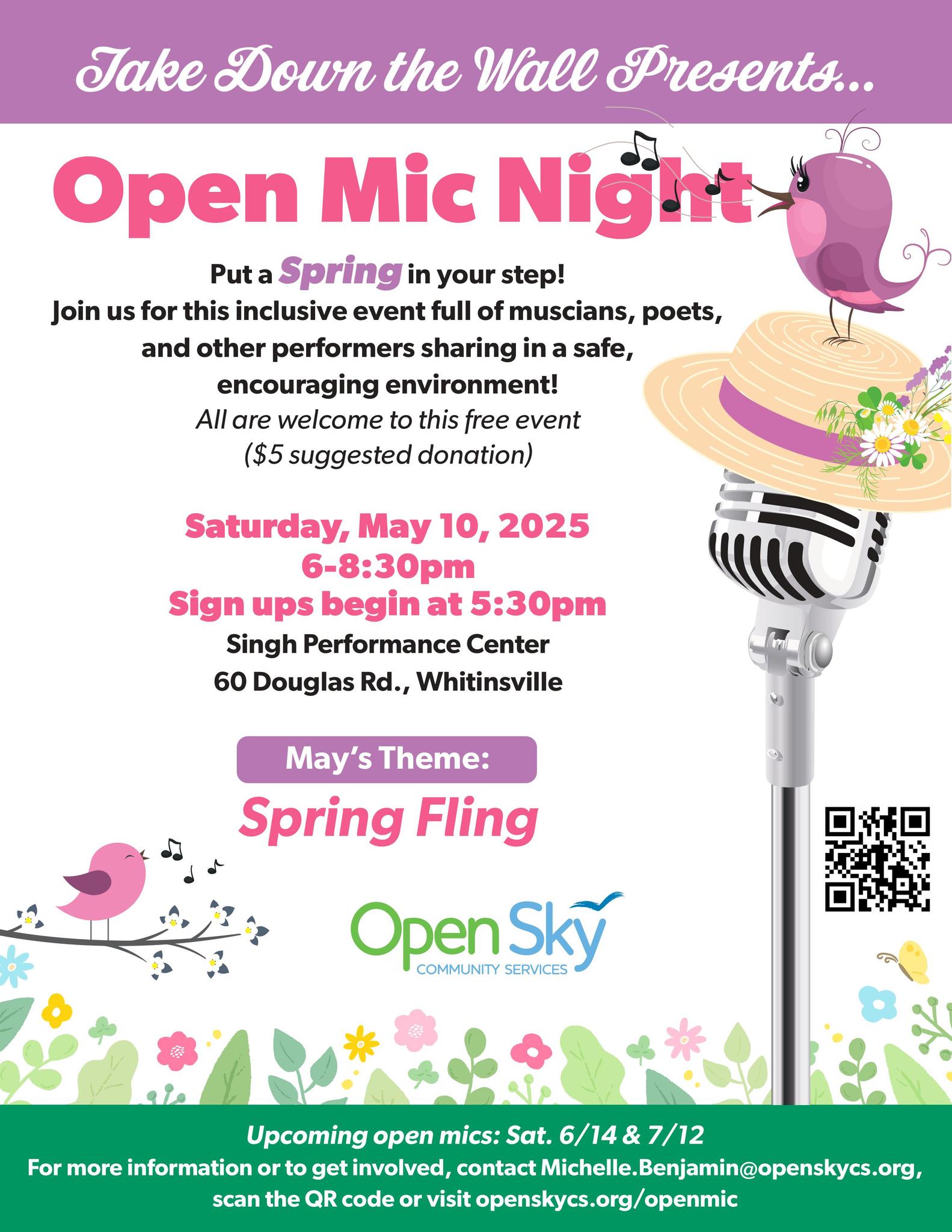 Open - May is our 3rd Anniversary and the mic is all yours! We're ...