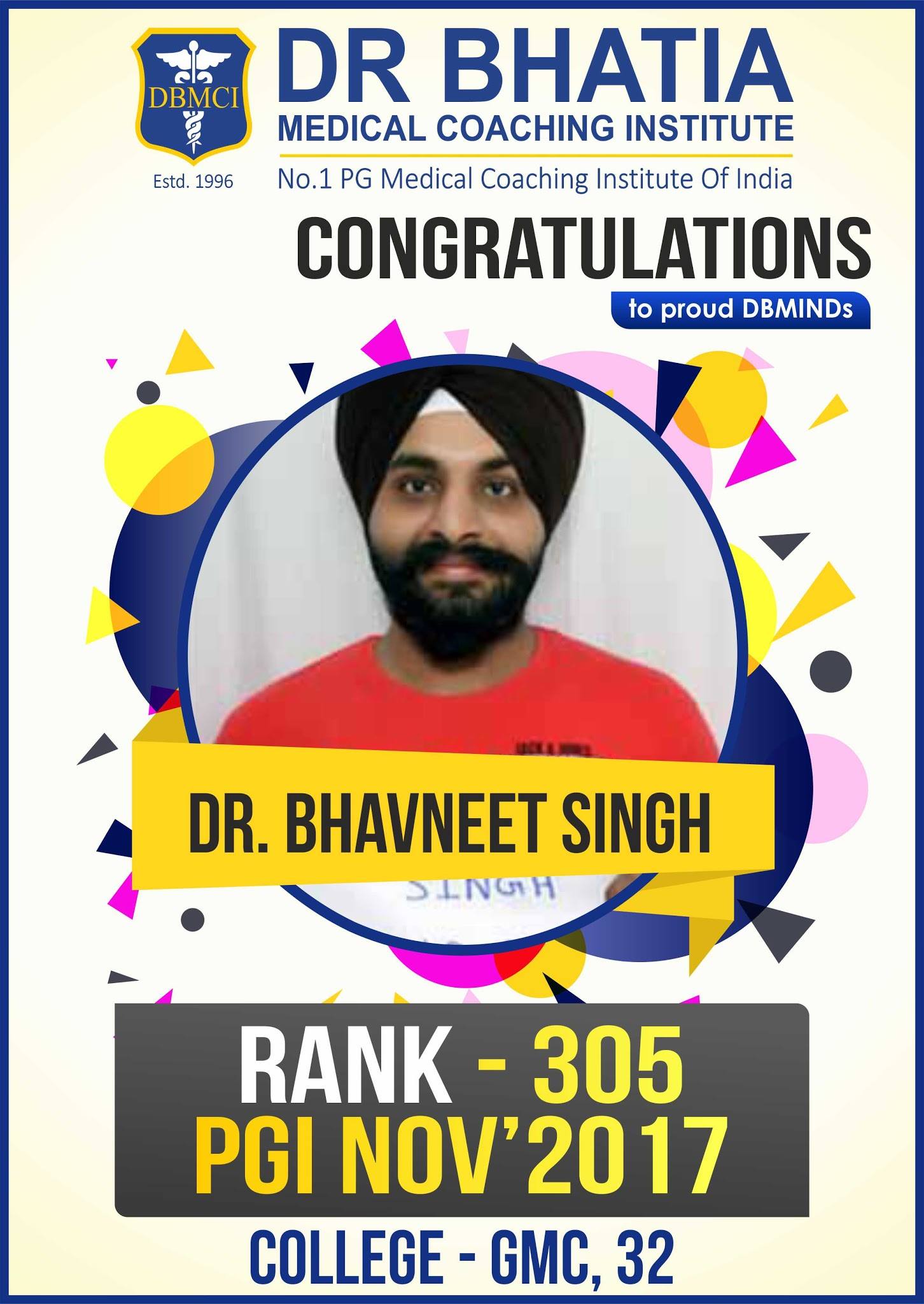DBMCI One - Heartiest Congratulations to Dr Bhavneet Singh... | Facebook
