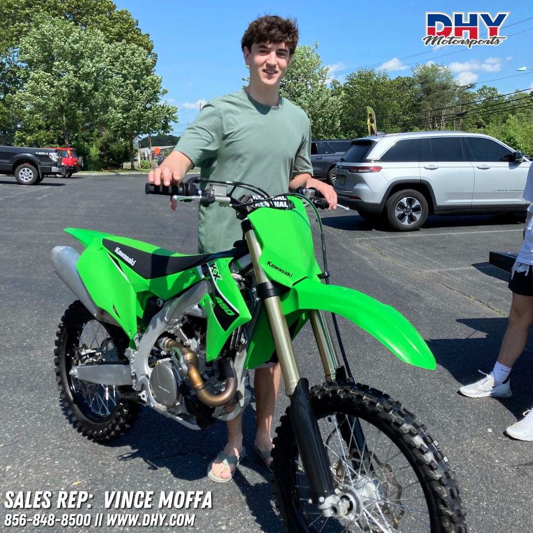 Belle❤︎ Mr. Belleperche heading home with his New Kawasaki KX 450R