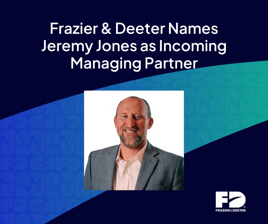 Frazier - Frazier & Deeter is proud to announce Jeremy Jones as our ...
