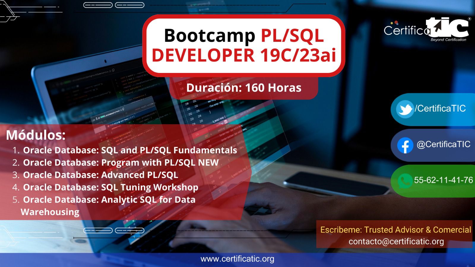 Certificatic - 🔴 𝐁𝐨𝐨𝐭𝐜𝐚𝐦𝐩 𝐎𝐫𝐚𝐜𝐥𝐞 𝐏𝐋/𝐒𝐐𝐋 𝐃𝐞𝐯𝐞𝐥𝐨𝐩𝐞𝐫 𝟏𝟗𝐜, 𝐜𝐨𝐧... | Facebook