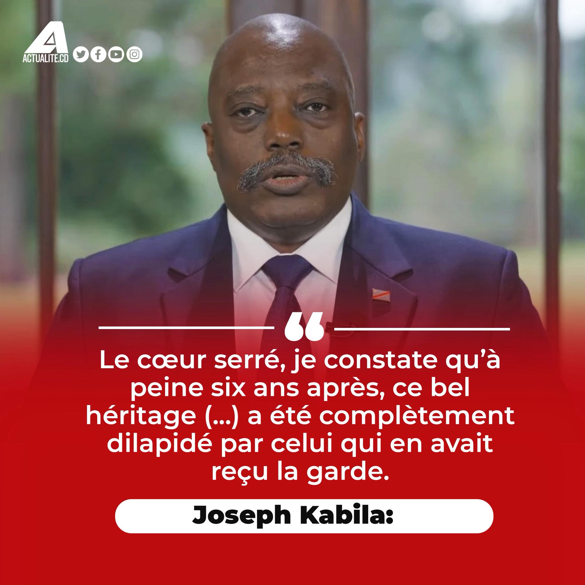 Actualite.cd - Joseph Kabila: Le cœur serré, je constate... | Facebook