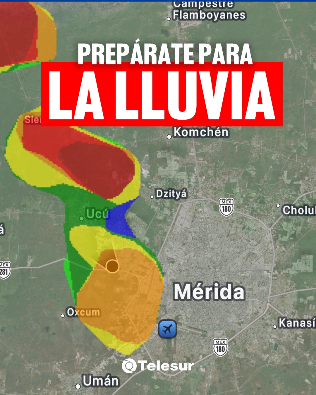 Telesur - Radar detecta precipitaciones al poniente de Mérida. Vía ...