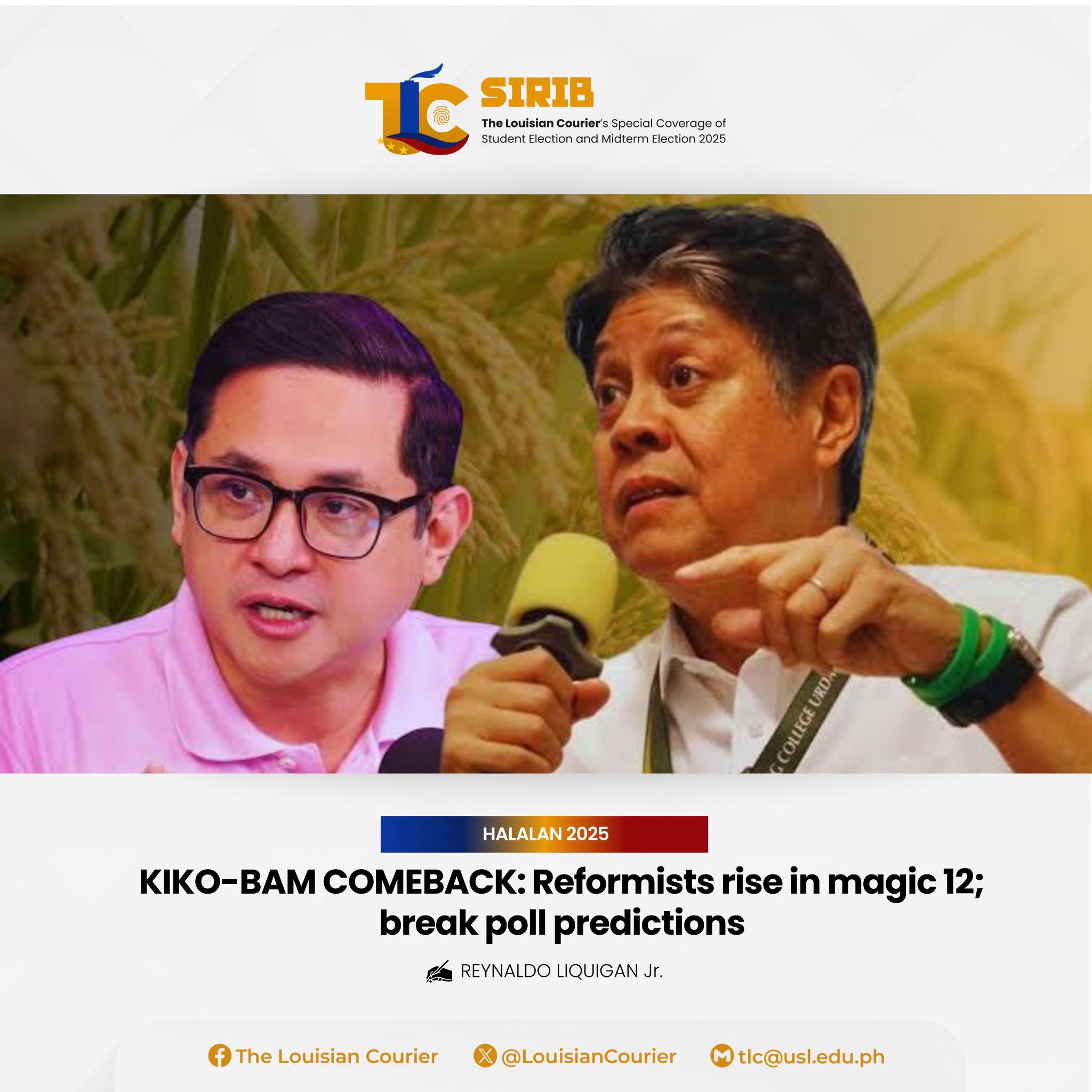 The Louisian - #SIRIB | KIKO-BAM COMEBACK: Reformists rise in magic 12 ...