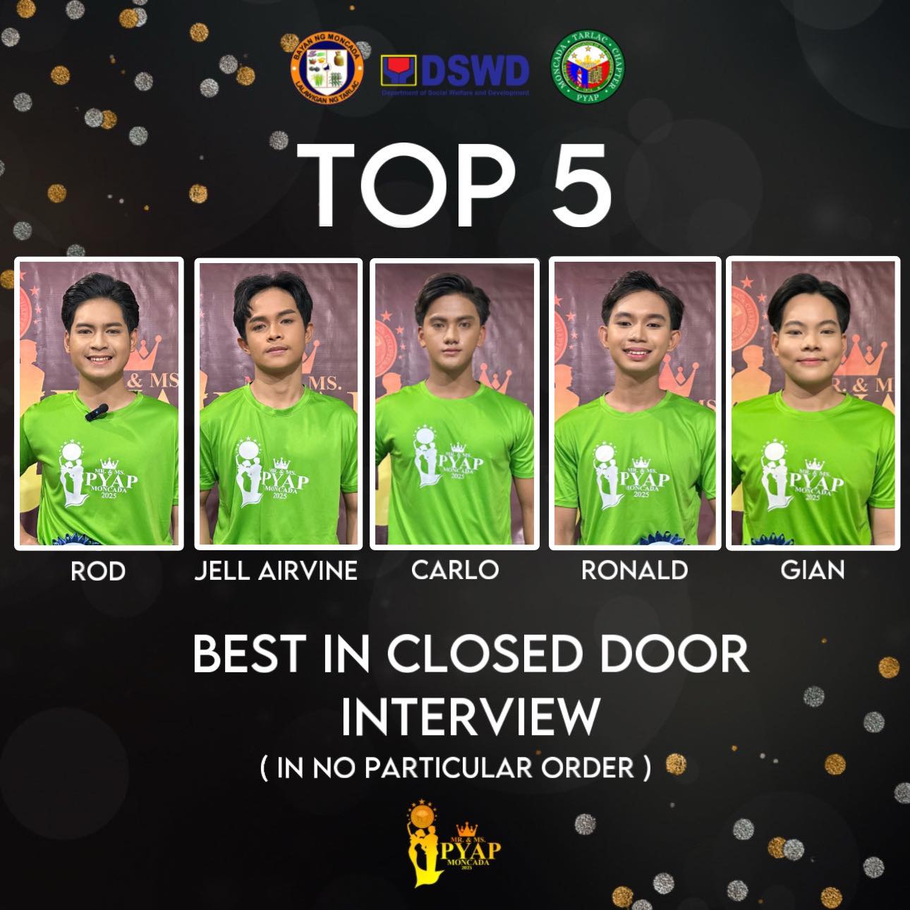 PYAP Moncada - MISTER PYAP MONCADA 2025 TOP 5 BEST IN... | Facebook