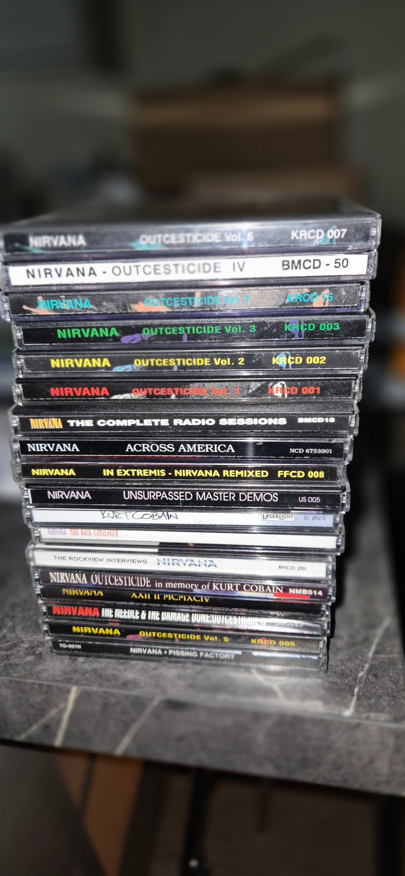 A Nirvana bootleg I bought years ago. Bought it mainly for the cover