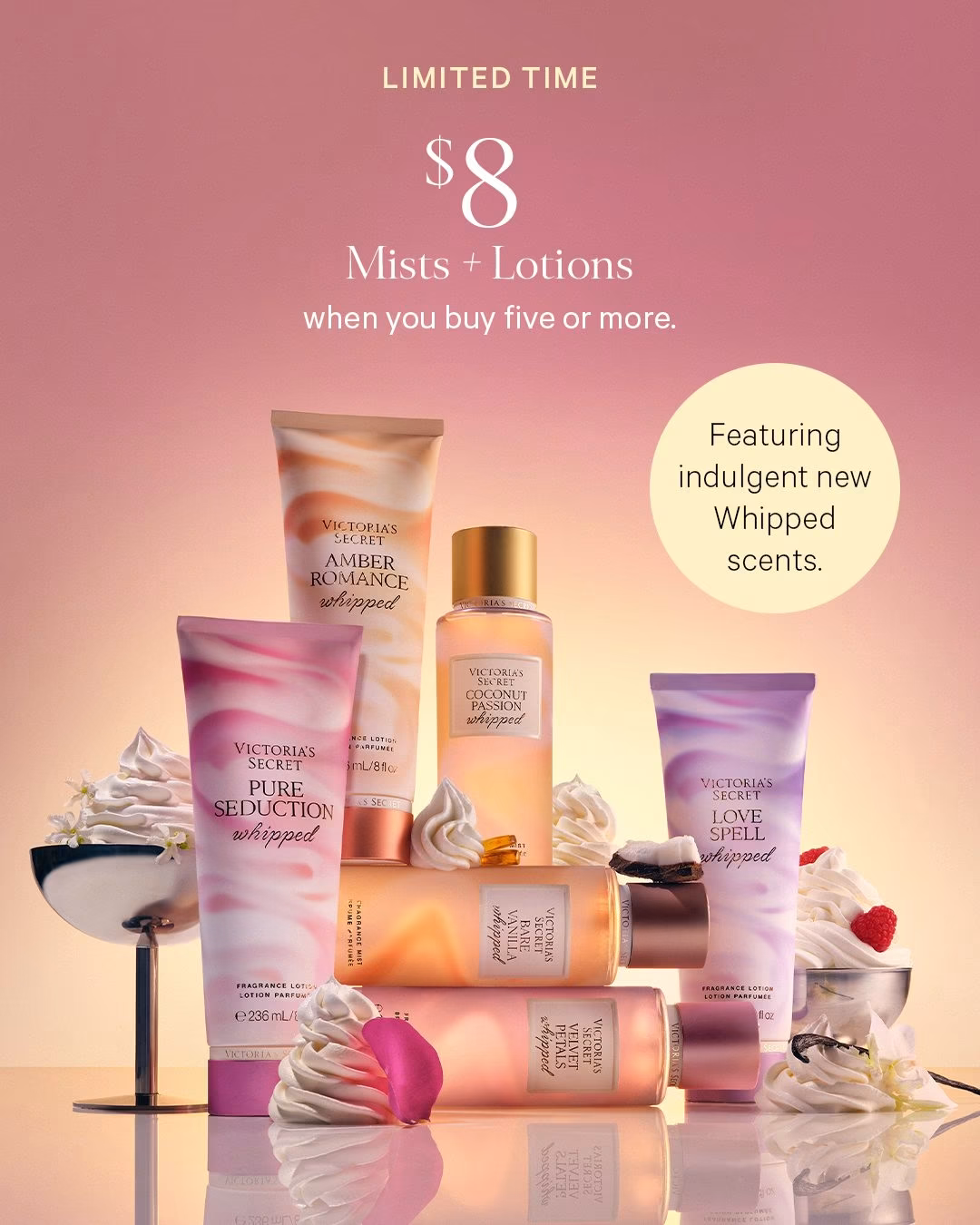 Victoria's Secret ボディミスト&ローション6点セット Spritz on $6 Mists, Lotions & VS Body Care when you buy five or