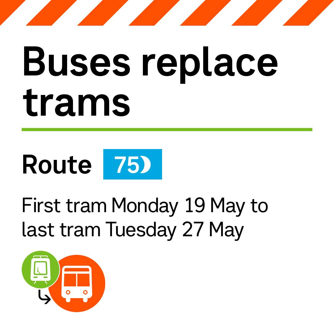 Yarra - Due to Burwood Highway track works, from first tram Monday 19 ...