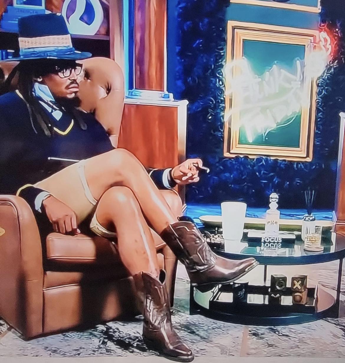 cam newton dress like an old lady really be out here dressed a bad baddie from the knees down with them oiled-up legs and cowboy boots The wildest part? This man got multiple baby mamas and women evening dress