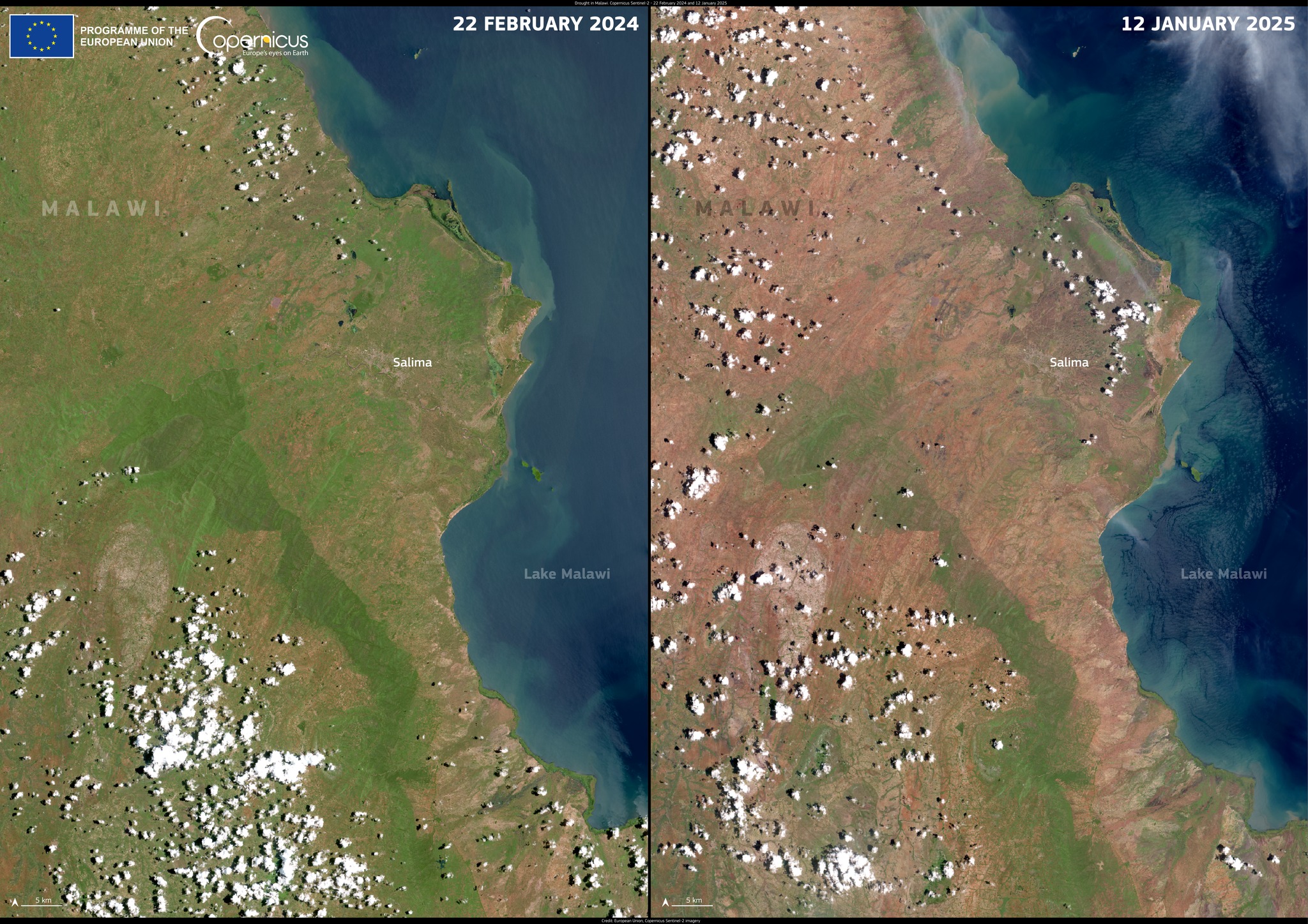Copernicus - 🌍 Vast areas of southern Africa are facing severe drought ...