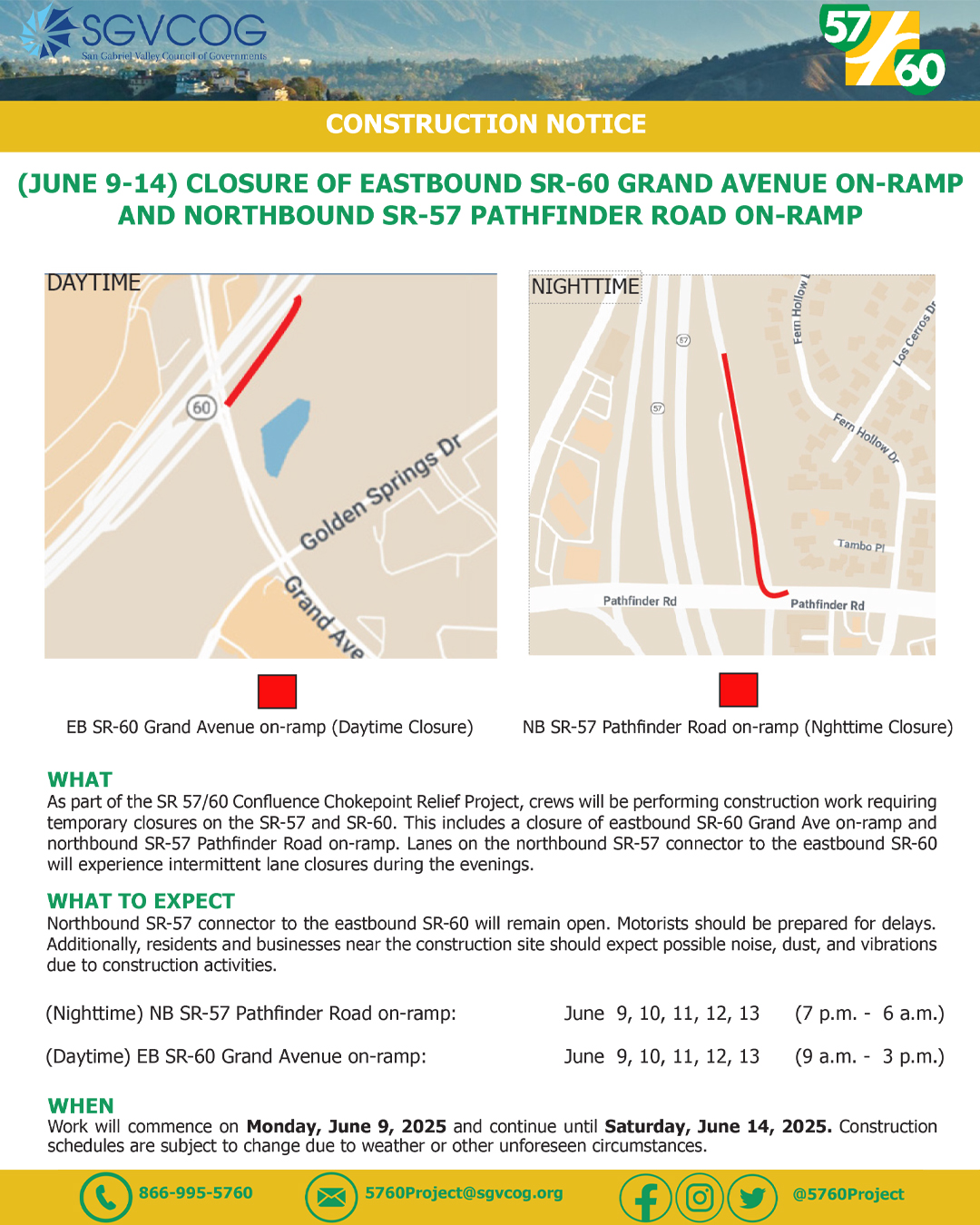 City - 🚧 57/60 Confluence Project Traffic Alert Construction Closure ...