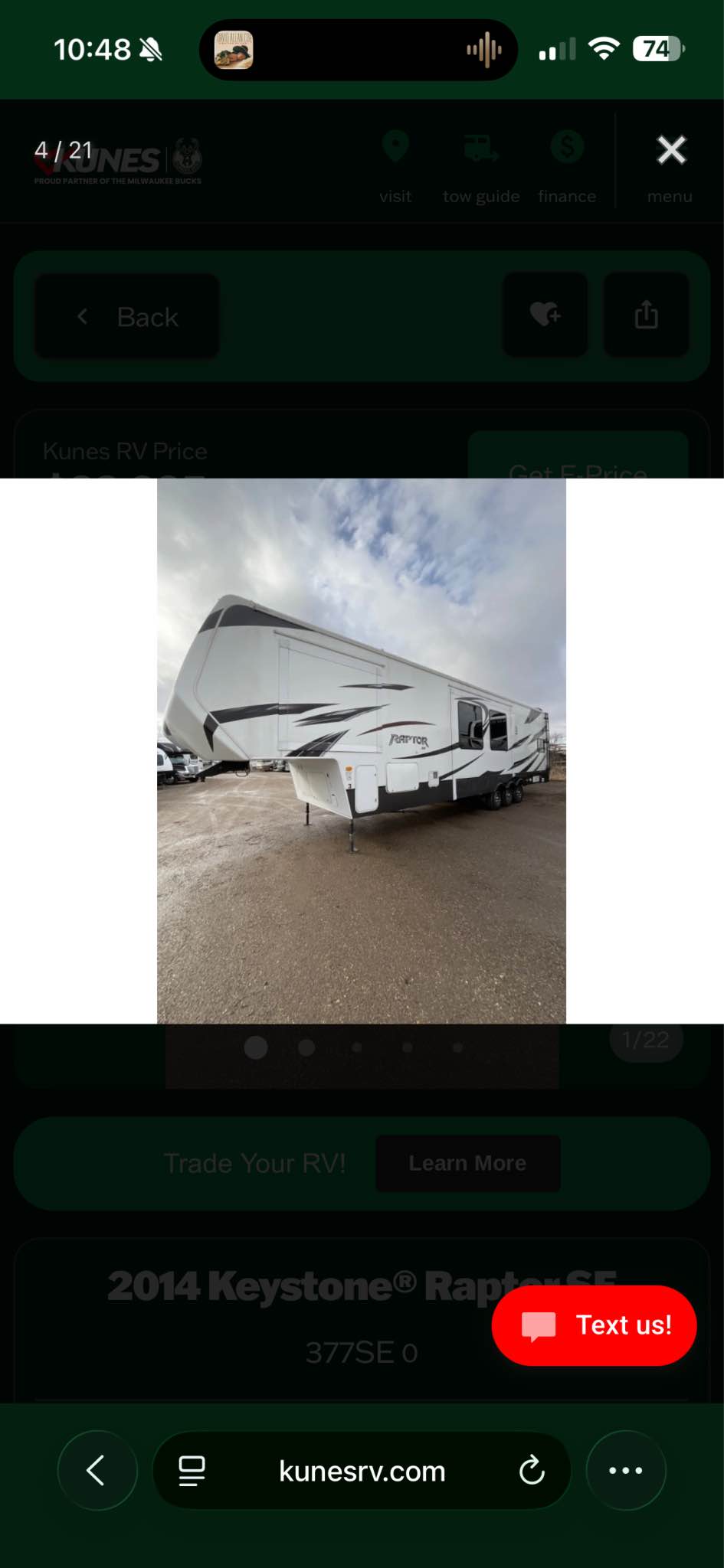2014 Keystone Raptor 377SE TOY HAULER - RVs & Campers - Elkhorn ...