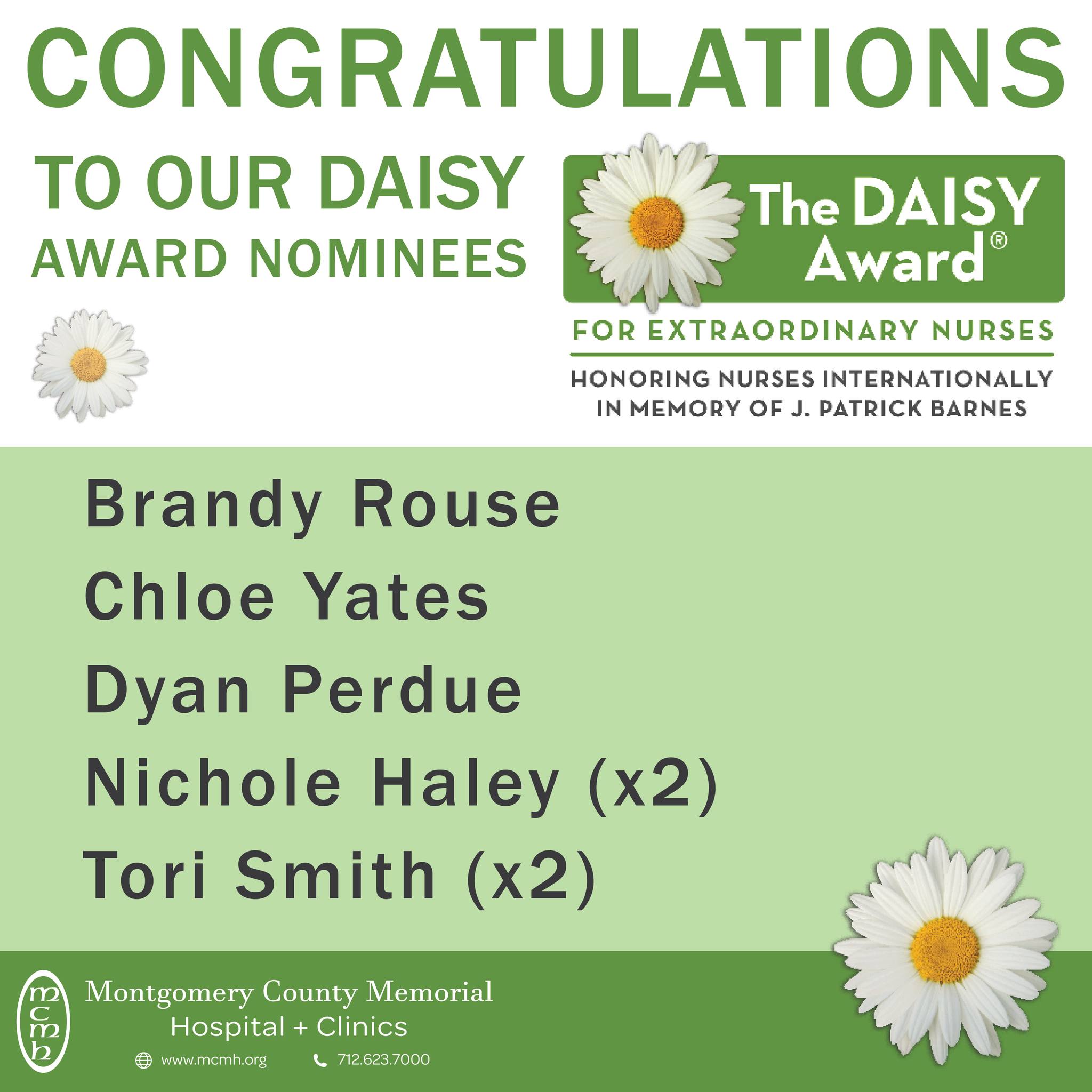 🌼 Congratulations to... - Montgomery County Memorial Hospital