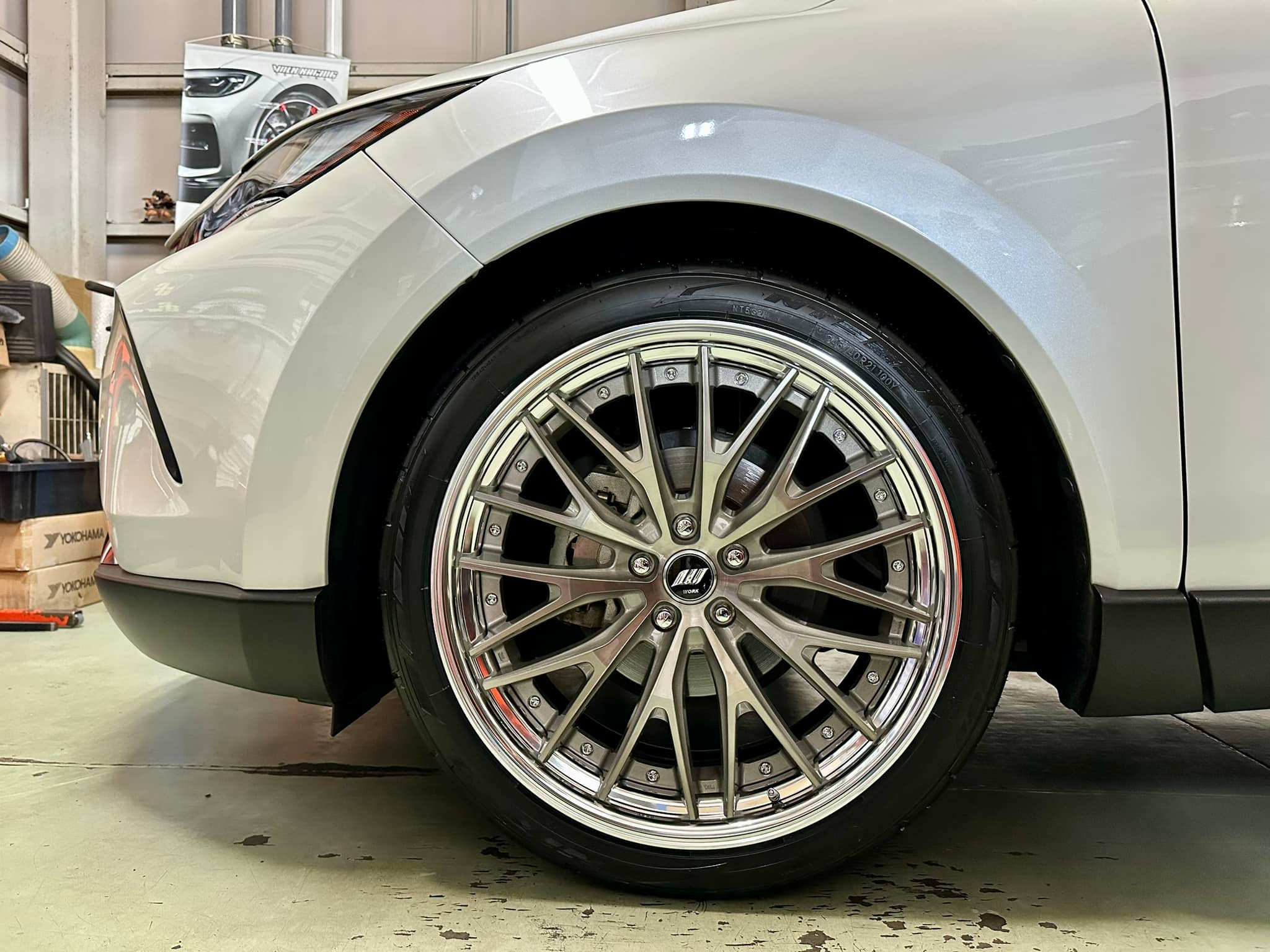 H様80ハリアー ホイール WORK ジーストSTX サイズ F/R 21インチ9J