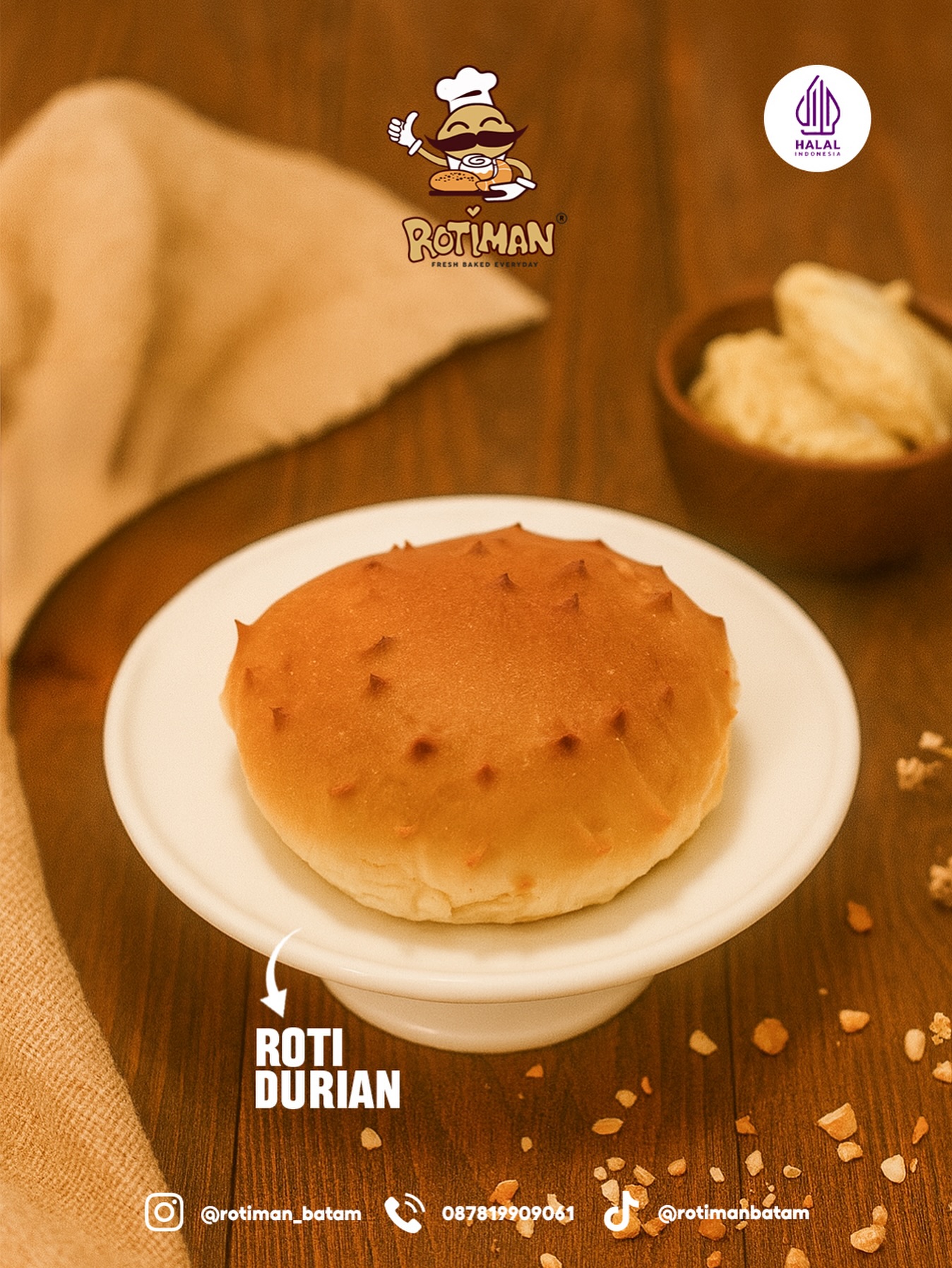 Rotiman - The King of Fruits, now in a soft bun! Siapa sangka, legitnya ...