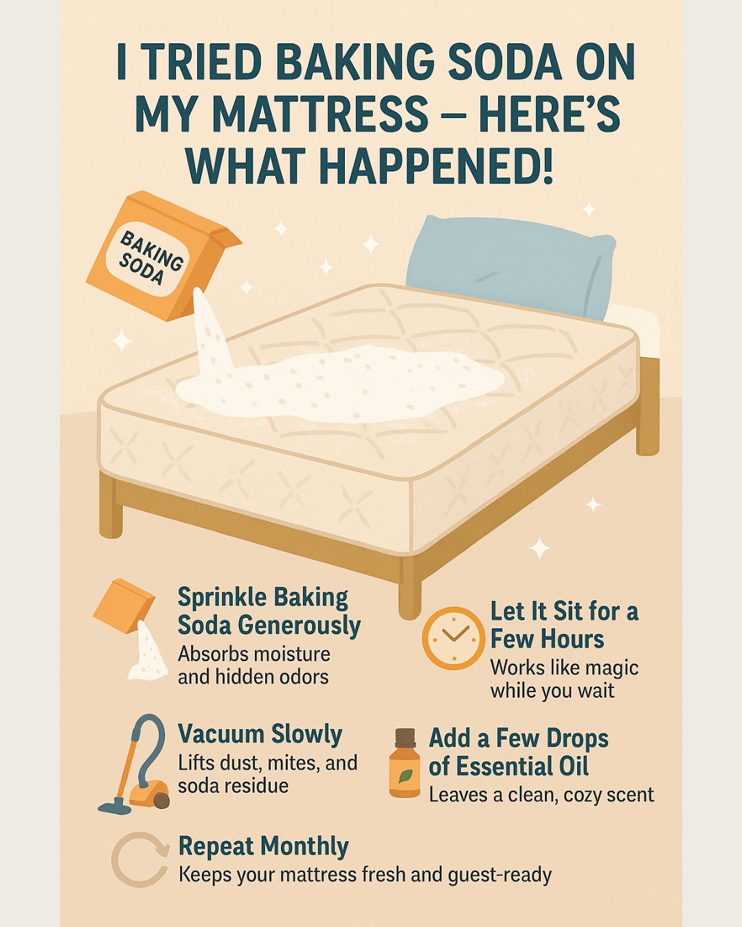Pour Baking Soda on Your Bed, and See What Happens