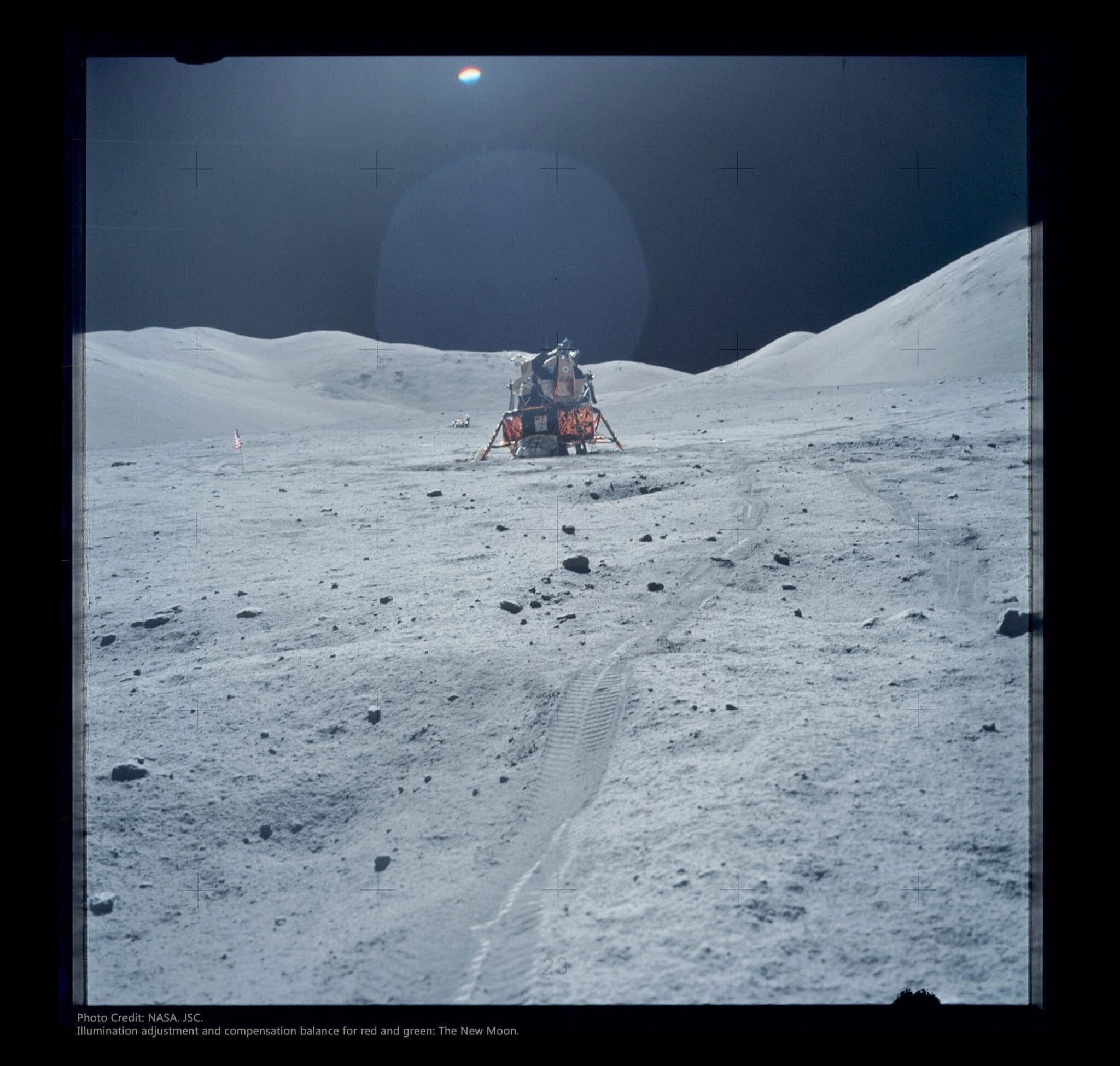 Apollo 17 landing site photo from December 1972