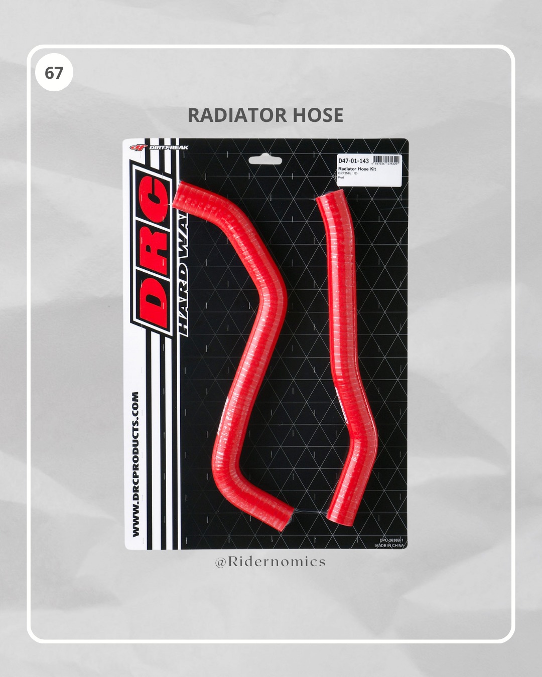 Ridernomics - 🔥 ZETA DRC Radiator Hose Kit – Red 🔥 Upgrade your CRF250L ...