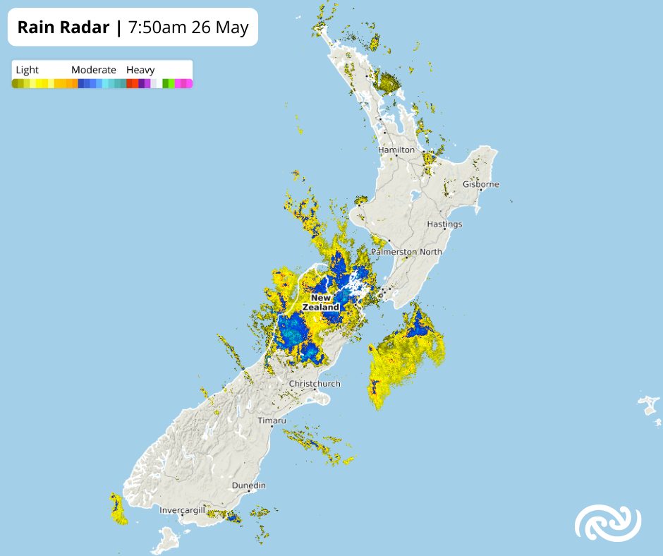 MetService - 🛰️Morning Radar Update 🌧The rain band over the upper half ...
