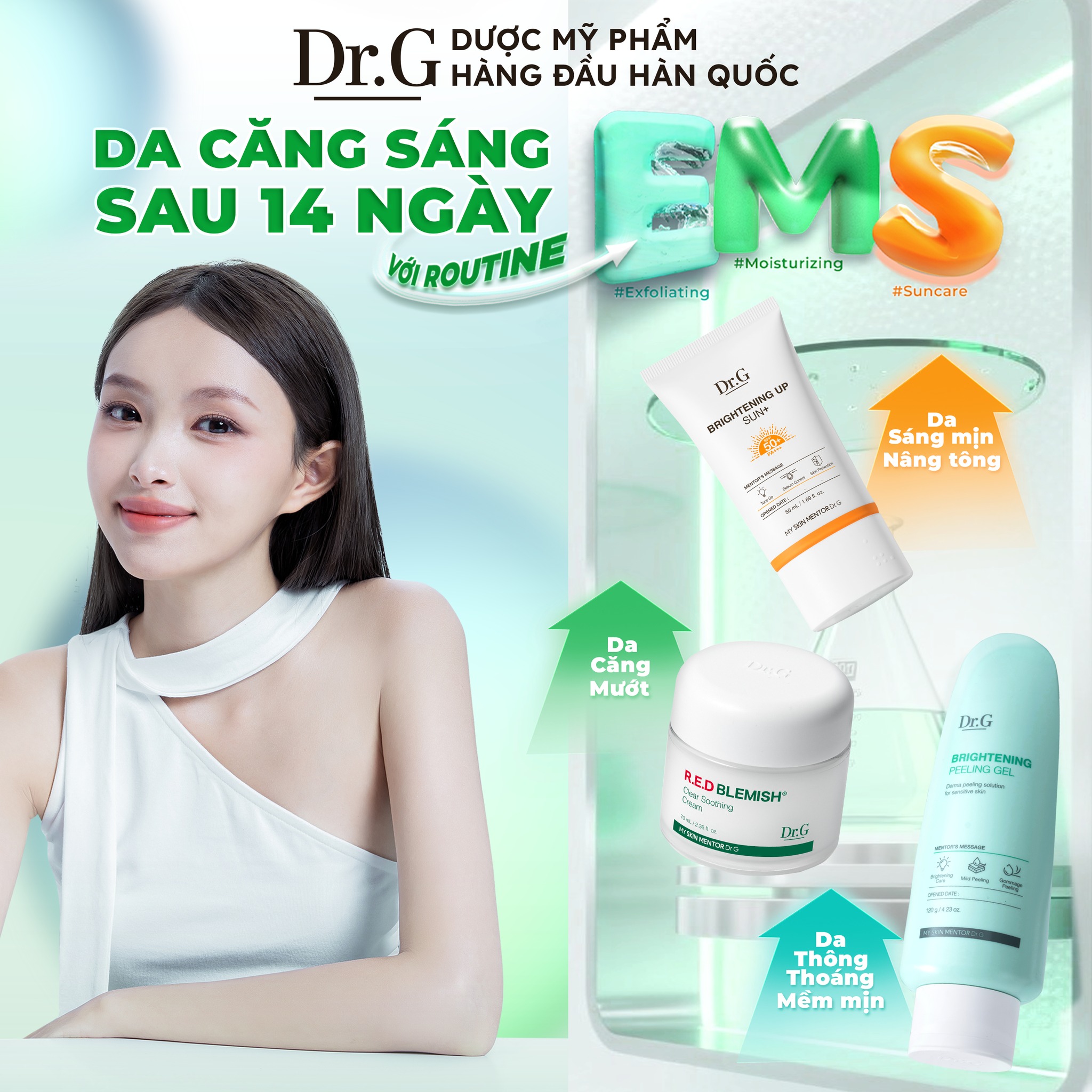 Dr.G - DA CĂNG SÁNG SAU 14 NGÀY VỚI ROUTINE EMS Dựa trên nghiên cứu ...