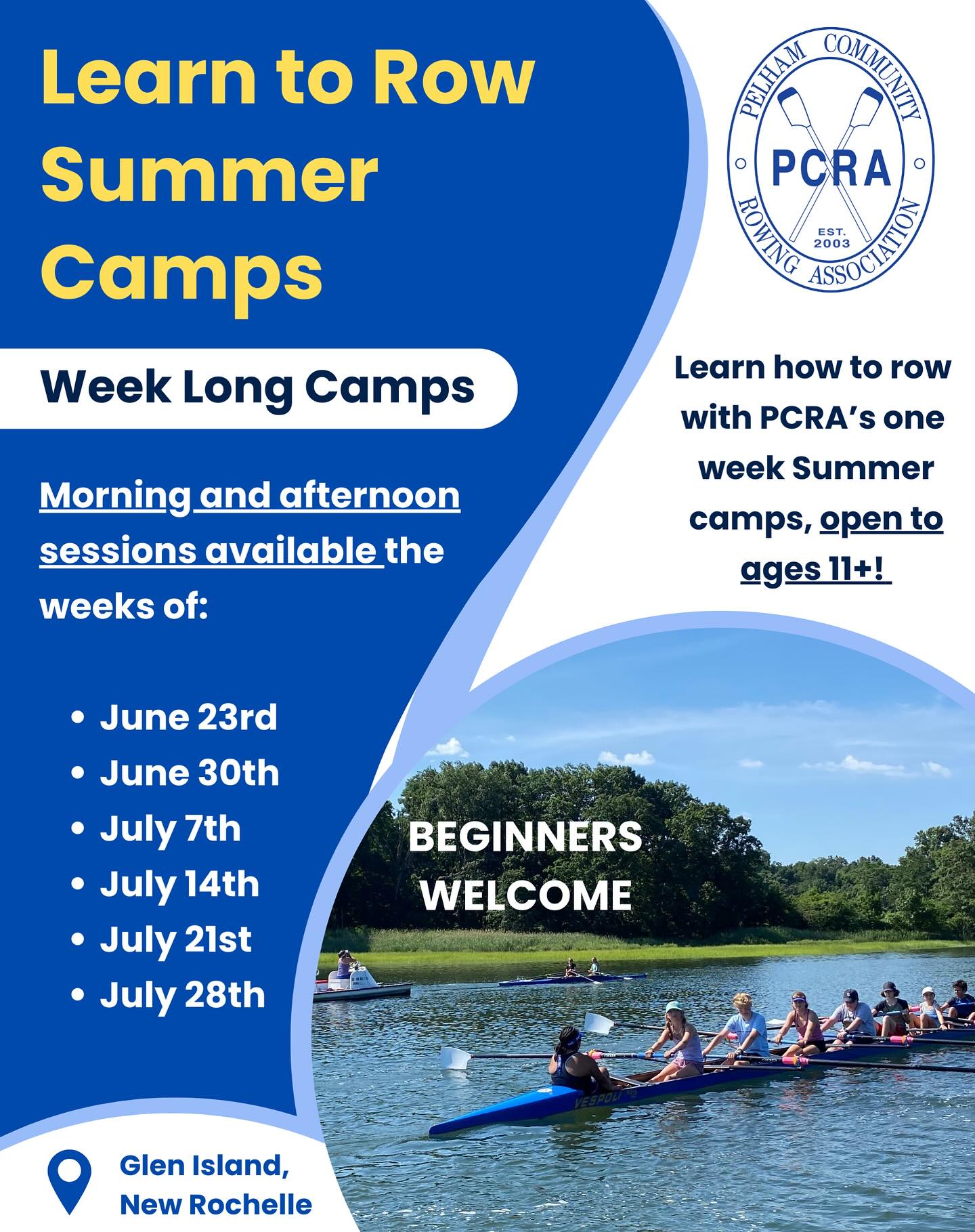 Pelham Community Rowing Association (PCRA)